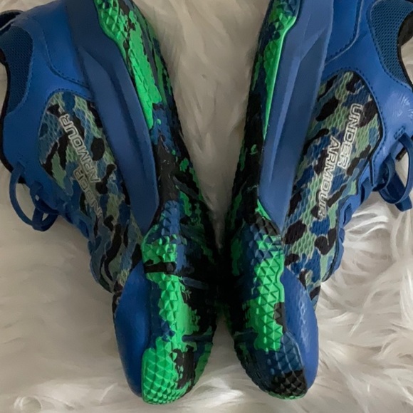 Under Armour Blue and Green Athletic Sneakers - Picture 10 of 16